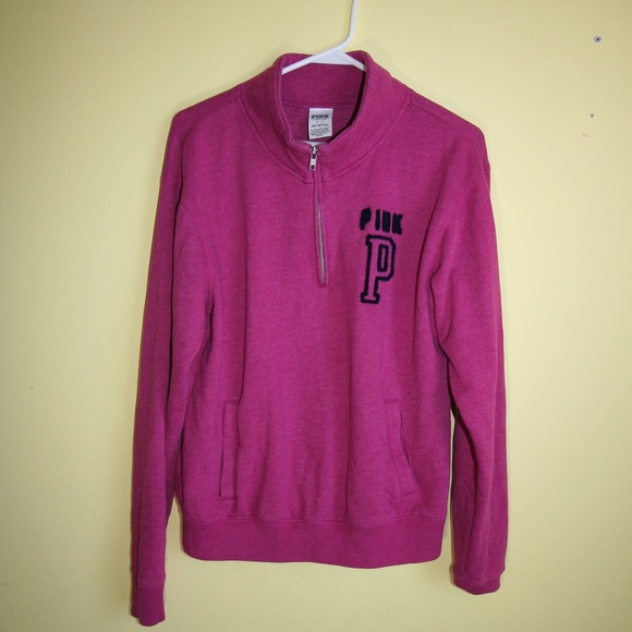 PINK Victoria's Secret Sweaters - Victoria's Secret Pink Woman's Sweater Half Zip